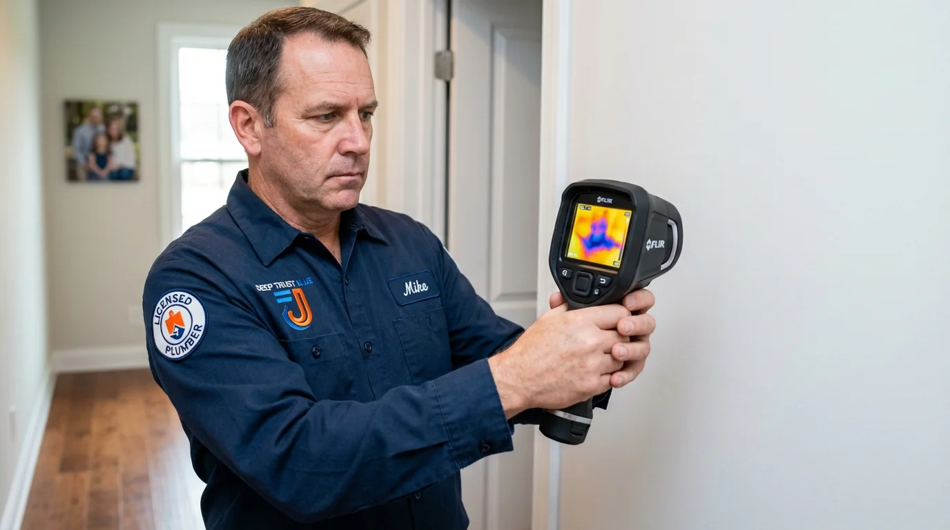 Thermal imaging leak detection by Johns Plumbing LLC in Winooski